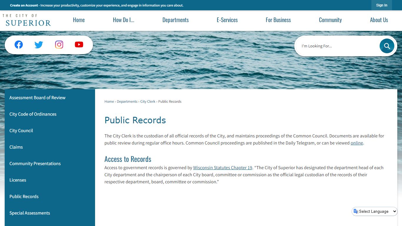 Public Records | Superior, WI - Official Website